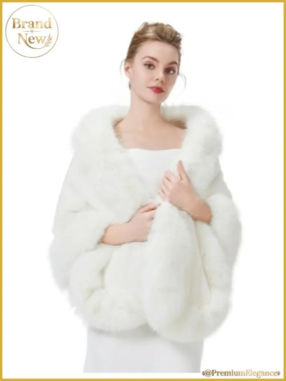 Faux Fur Shawl Wrap Stole Bridal Wedding Cover Up One Size